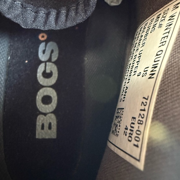 Bogs Men's Black Winter Quinn Rubber Rain Boots - - Picture 11 of 15